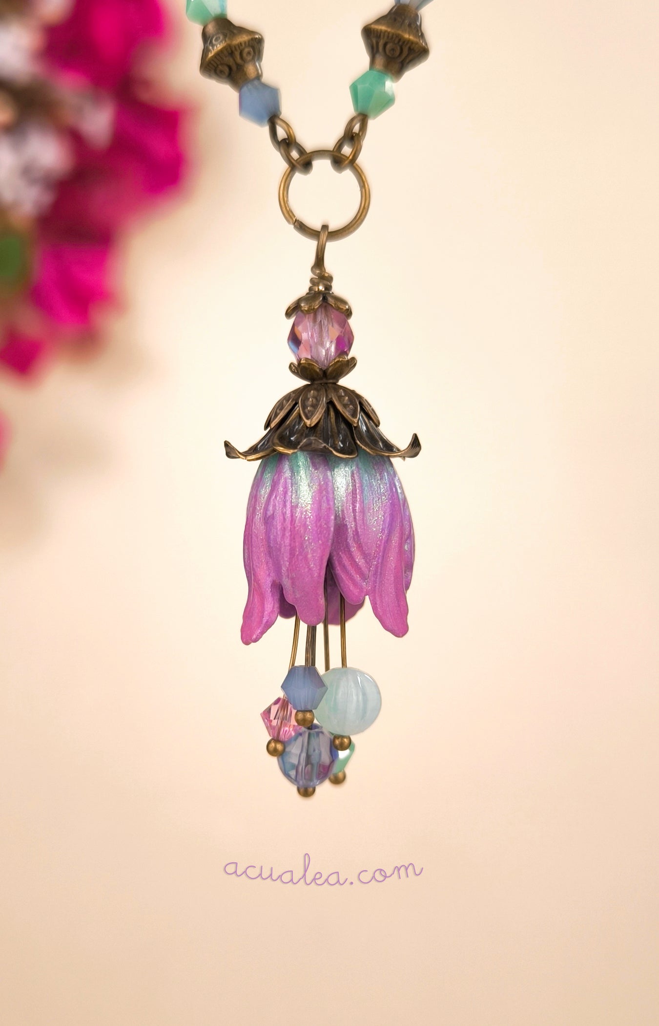 Fairy Petal Necklace · Purple Fantasy Flower