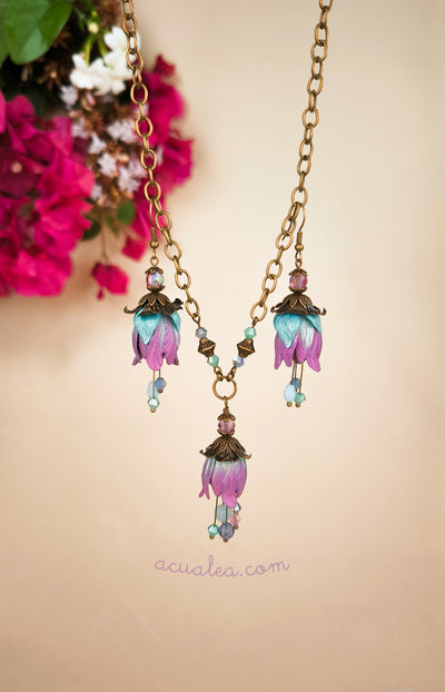 Fairy Petal Set · Purple & Turquoise Fantasy Flowers