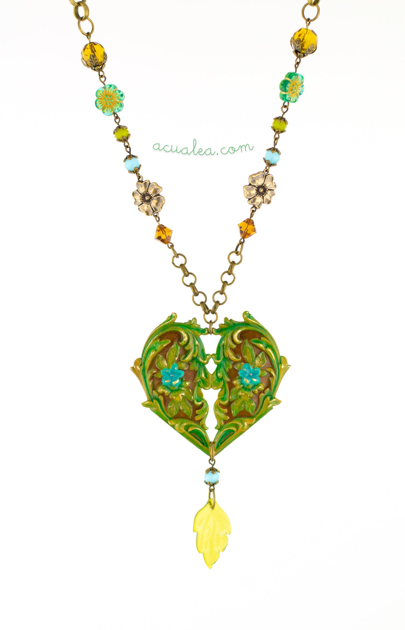 Collier Coeur Vert