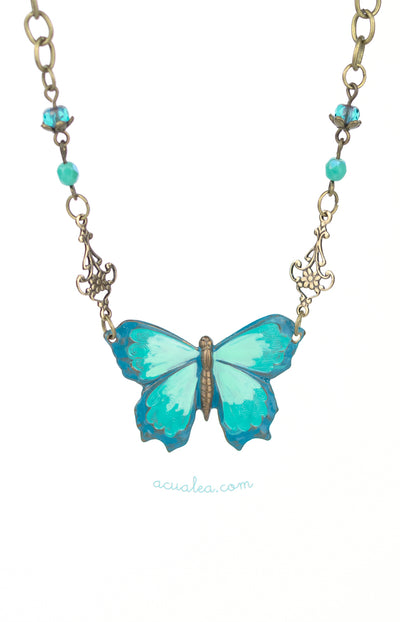 Blue Butterfly Dreams Necklace