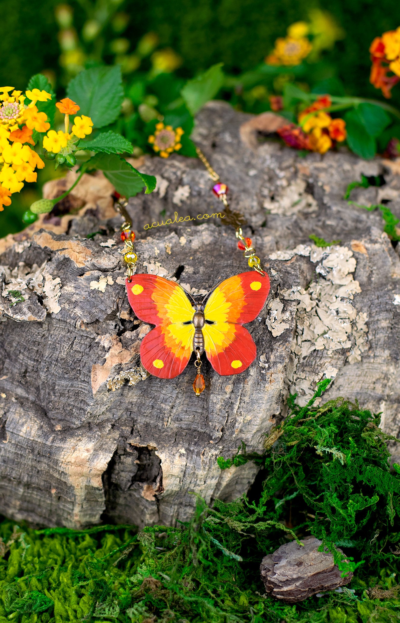 Sunset butterfly Necklace