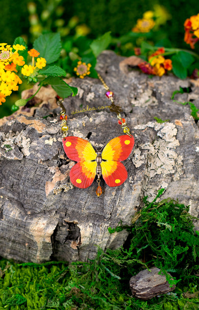 Sunset butterfly Necklace