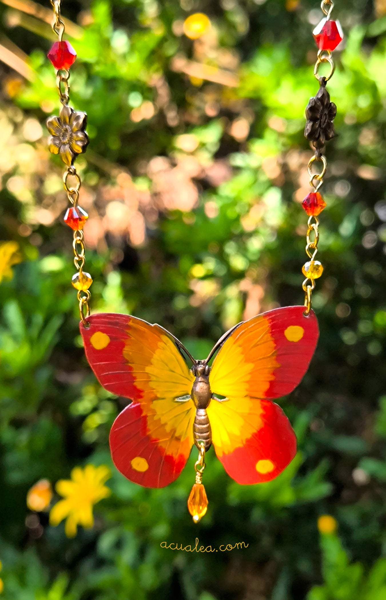 Sunset butterfly Necklace