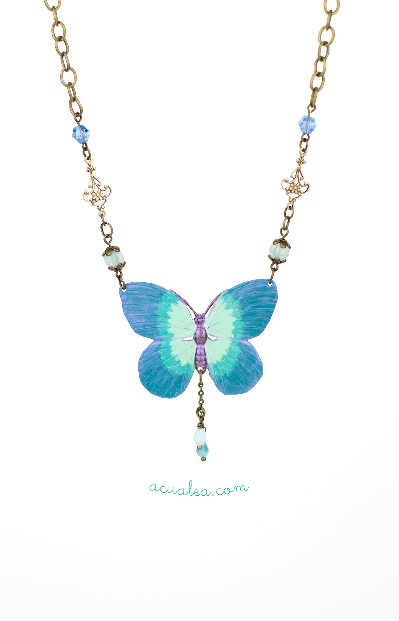 Collier papillon Morpho