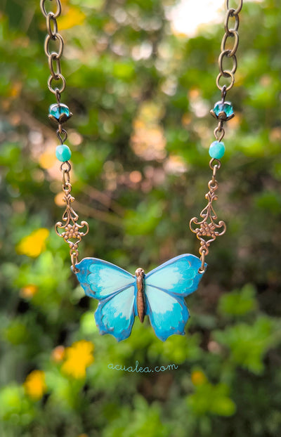 Blue Butterfly Dreams Necklace