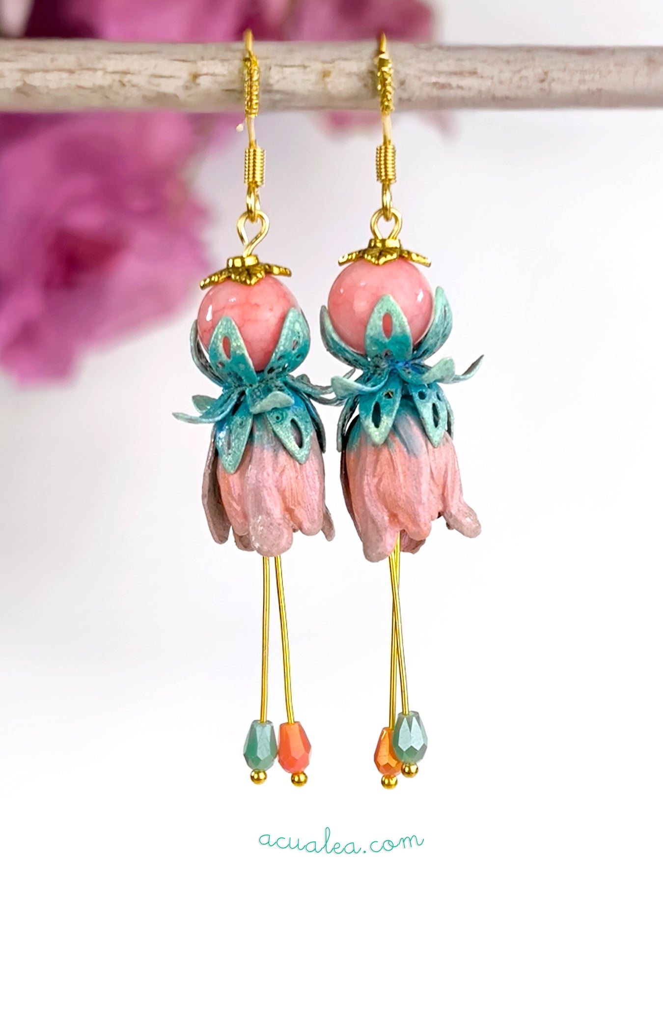 Enchanted Rose Dew Earrings
