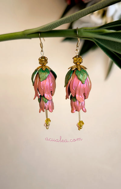 Pendientes de pétalos de hada Doble flor